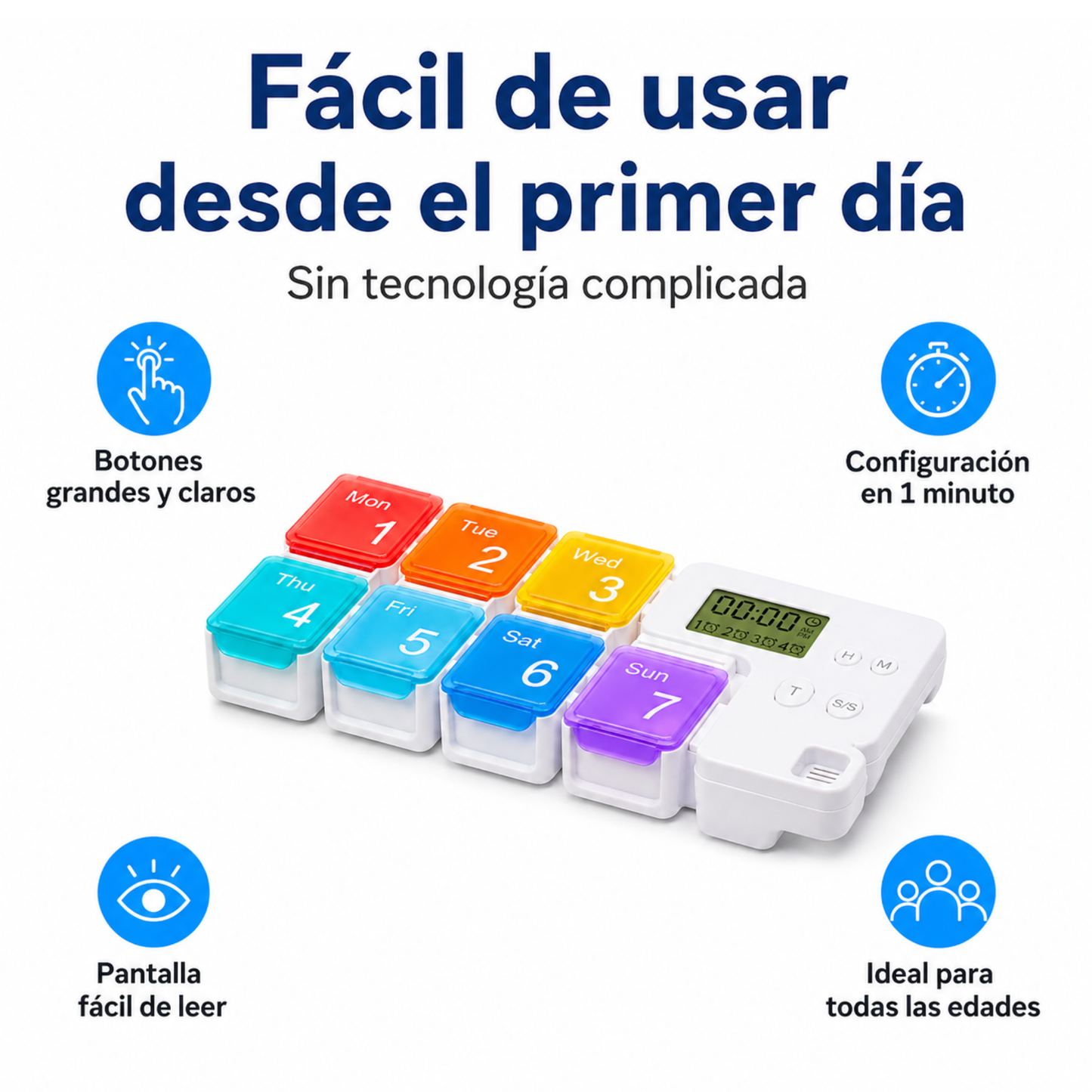 Pastillero Semanal Inteligente con Alarma
